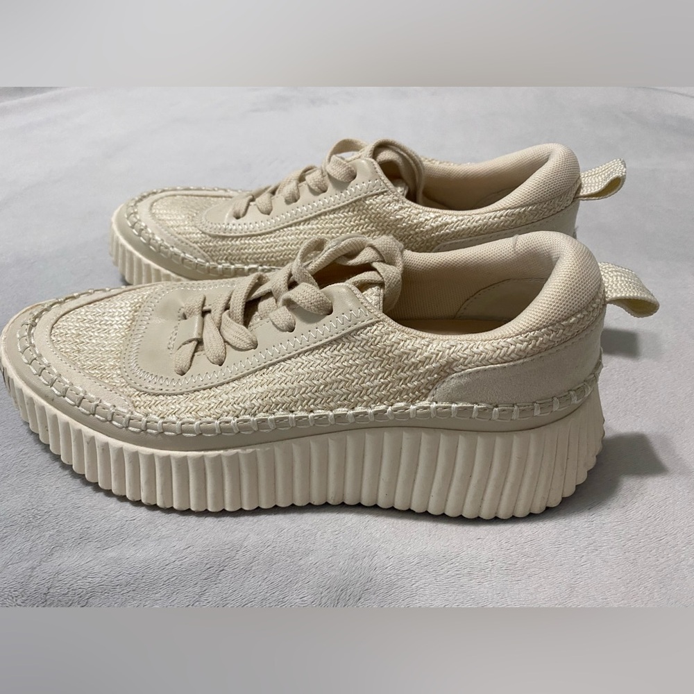 Dolce Vida Anthropologie Women's Cream Platform Sneakers 8